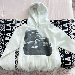 White Graphic Hoodie